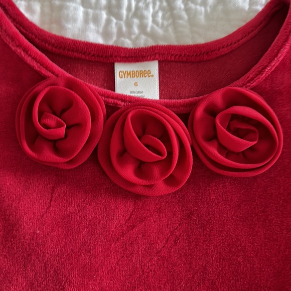 Gymboree holiday red velvet dress 6 - Picture 2 of 4